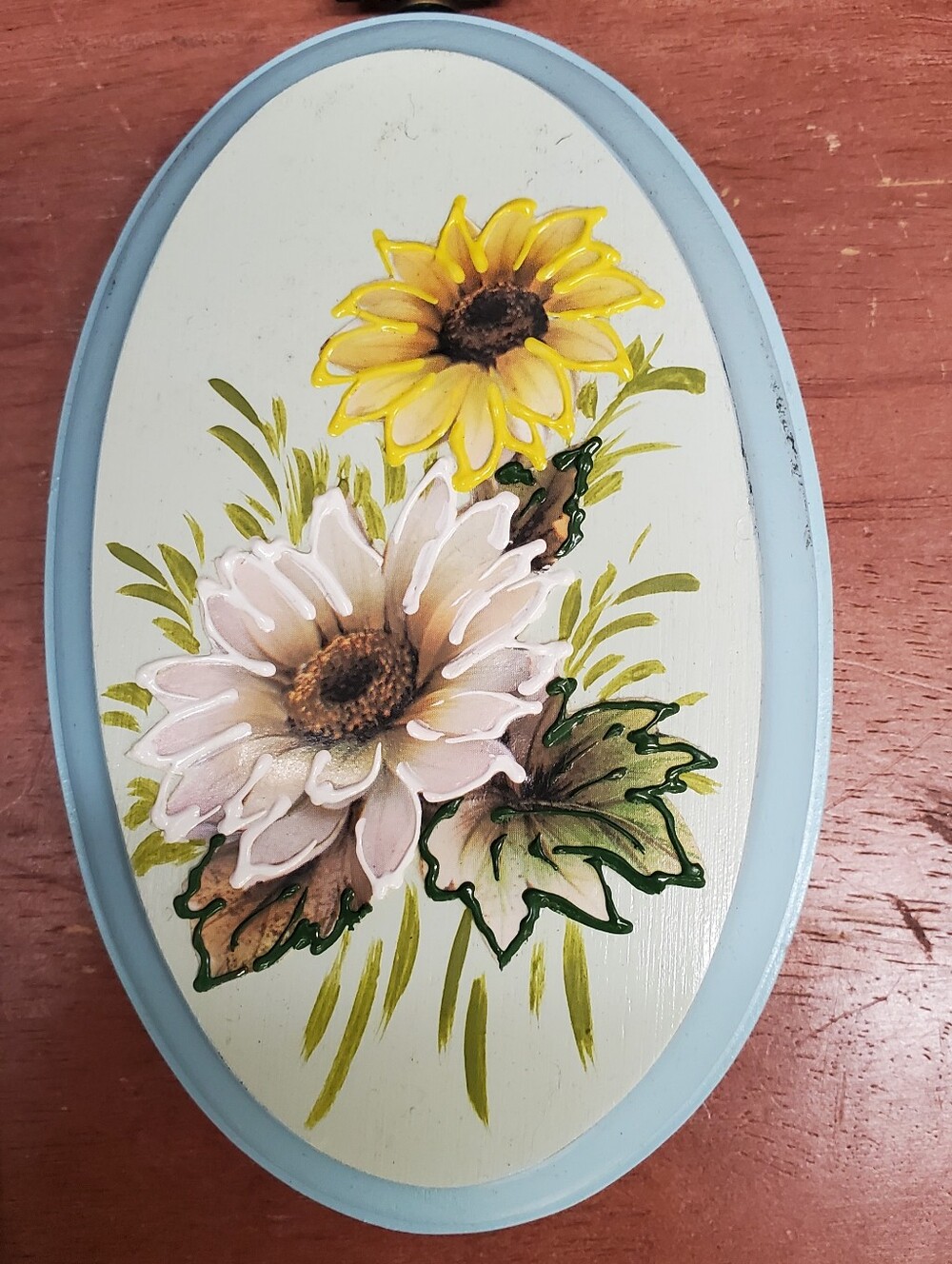 Vintage Merri-Mates 3D Hand Painted 3 pc Floral Butterfly Wooden Plaque Set - Picture 11 of 13